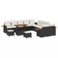 VidaXL - Garten-sofa poly-rattan, One Size, Schwarz