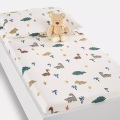 LA REDOUTE INTERIEURS, Baby-fixleintuch Dino Pop Aus Baumwolle Unisex Weiss 70x140 cm