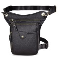 Echtes Leder Tasche Bein Tasche Äußeren Bein Tasche Reise Hüfte Tasche Wandern Klettern Oberschenkel Tasche Herren Grau