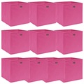 vidaXL Aufbewahrungsboxen 10 Stk. Rosa 32×32×32 cm Stoff