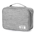 Only-bags.store - Kabeltasche Universal Travel Cable Organizer Bag Cubes Case, 2 Layer Waterproof Adjustable für Handy-Ladekabel, Powerbank, USB-Sticks, SD-Karten, 11, Grau