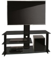TV Möbel Fernsehschrank Rack Fernseh Subwoofer Alu Glas Tisch Bulmo Schwarz TV Möbel Fernsehschrank Rack Fernseh Subwoofer Alu Glas Tisch Bulmo Schwarz