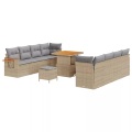 VidaXL - Garten-sofa poly-rattan, One Size, Beige