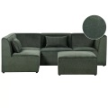 Beliani, Sofa mit Ottomane aus Cord Modern LEMVIG Sofa mit Ottomane aus Cord Modern LEMVIG
