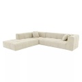 Großes Ecksofa - Ecke links - Cord - Beige - NAEMIA von Großes Ecksofa - Ecke links - Cord - Beige - NAEMIA von Maison Céphy