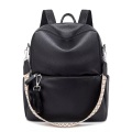 Only-bags.store - Rucksack Klein 2 in 1 Tasche Leder PU Schultertasche Schulrucksack Wasserdichter Lederrucksack Anti-Diebstahl Daypack für Reisen, Damen, Schwarz, One Size