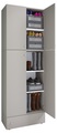 MID.YOU Schuhschrank , Lona Xxl , Grau, Weiss , Kunststoff , 3 Fächer , 70x200x39 cm , melaminharzbeschichtet,Nachbildung , 000657007645