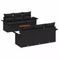 VidaXL - Garten-sofa poly-rattan, One Size, Schwarz