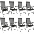 8 Aluminium Gartenstühle Unisex Anthrazit