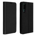 Avizar Business Leder Buch Case Tragetasche für Huawei P30 - schwarz