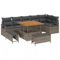 VidaXL - Garten-sofa-set poly-rattan, One Size, Grau