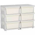 HOMCOM - Schubladenschrank, One Size, Weiss