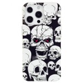 iPhone 15 Pro Max - Nachtleuchtende Silikon Hülle Totenkopf
