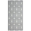 Beliani Outdoor Teppich dunkelgrau 90 x 180 cm zweiseitig BIDAR