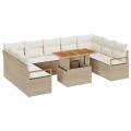 VidaXL - Garten-sofa-set poly-rattan, One Size, Beige