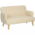 HOMCOM, HOMCOM - 2 Sitzer Sofa, One Size, Creme