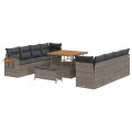 VidaXL - Garten-sofa poly-rattan, One Size, Grau