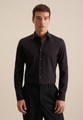 Business Hemd Slim Fit Extra Langer Arm Uni Herren Schwarz 42