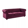 Sofa 3-Sitzer - Samt - Pflaumenfarben - CHESTERFIELD Sofa 3-Sitzer - Samt - Pflaumenfarben - CHESTERFIELD