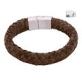 Lederarmband Enno Unisex Braun 21cm