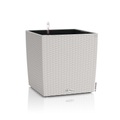 Lechuza - Blumenkasten mit Integriertem Bewässerungssystem Cube Cottage 40 - Lichtgrau