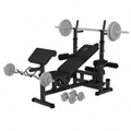 Gorilla sports, Hantelbank Kraftstation & Langhantelset Unisex Schwarz ONE SIZE