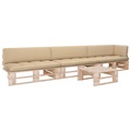 vidaXL, vidaXL 4-tlg. Paletten-Lounge-Set mit Kissen Kiefernholz Imprägniert