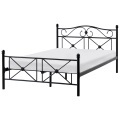Beliani - Bett mit Lattenrost aus Stahl RODEZ, 120X200CM, Schwarz