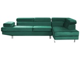 Ecksofa aus Samtstoff Modern NORREA Ecksofa aus Samtstoff Modern NORREA