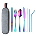 eStore, Reisebesteck, 8-teilig - Rainbow Herren ONE SIZE