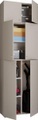 MID.YOU Mehrzweckschrank in grau, weiss , Lona Xxl , Kunststoff , 70x223x39 cm , melaminharzbeschichtet,Nachbildung , stehend , 000657007665