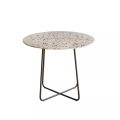 Tikamoon, Runder Tisch aus Premium-Terrazzo und Metall brown 4 Pers. Elio Runder Tisch aus Premium-Terrazzo und Metall brown 4 Pers. Elio