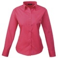 Popeline Bluse Arbeitshemd Damen Pink 50