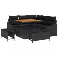 VidaXL - Outdoor-sofa poly-rattan, One Size, Schwarz