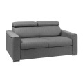 LINEA SOFA - Schlafsofa 2-Sitzer - Liegefläche: 120 cm - Matratzenhöhe: 18 cm mit Memory Schaum - Stoff - Grau - VIZIR, One Size