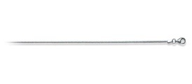 Collier Fuchsschwanz Weissgold 750, 1.2mm, 38cm Unisex Silber 38cm