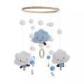 Activity-board - Baby-Mobile aus Holz für das Babybett, Windspiel die Kinderzimmerdekoration, One Size, Blau