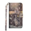 iPhone 11 - Etui Ledertasche Katze Glitzer Effekt