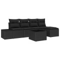 VidaXL - Garten-sofa poly-rattan, One Size, Schwarz