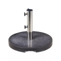 Beliani, Beliani Sonnenschirmständer Granit / Edelstahl schwarz 45 cm CEGGIA Schirmsockel
