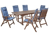 Beliani, Gartentisch Set aus Akazienholz Rustikal AMANTEA Gartentisch Set aus Akazienholz Rustikal AMANTEA