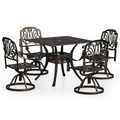 vidaXL, vidaXL 5-tlg. Bistro-Set Aluminiumguss Bronzen