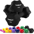 Movit, Profi Neopren Hanteln 2er Set Unisex Schwarz 5 kg