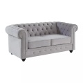 Vente-unique, Sofa 2Sitzer Samt CHESTERFIELD Sofa 2Sitzer Samt CHESTERFIELD