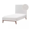Bett mit Lattenrost aus Samtstoff Retro BAYONNE Bett mit Lattenrost aus Samtstoff Retro BAYONNE