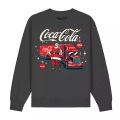 Coca-Cola - Santa Sweatshirt, für Damen, Charcoal Black, Größe S