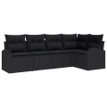 VidaXL - Garten-sofa poly-rattan, One Size, Schwarz