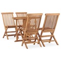 vidaXL, vidaXL 5-tlg. Garten-Essgruppe Klappbar Massivholz Teak