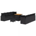 VidaXL - Garten-sofa poly-rattan, One Size, Schwarz