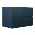 Waschbeckenunterschrank hängend - 80 cm - Blau gerippt - PAVANI Waschbeckenunterschrank hängend - 80 cm - Blau gerippt - PAVANI
